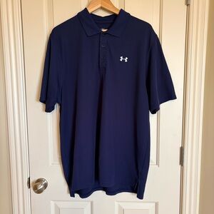 Under Armour Polo Golf Outdoor Navy Blue Size XL